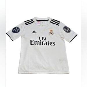 Adidas Real Madrid Kids White Soccer Jersey Marcelo Number 12
